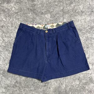 Vintage Patagonia Chino Shorts Mens Tag 38 Fit 36 Blue Double Pleat Evenly Faded
